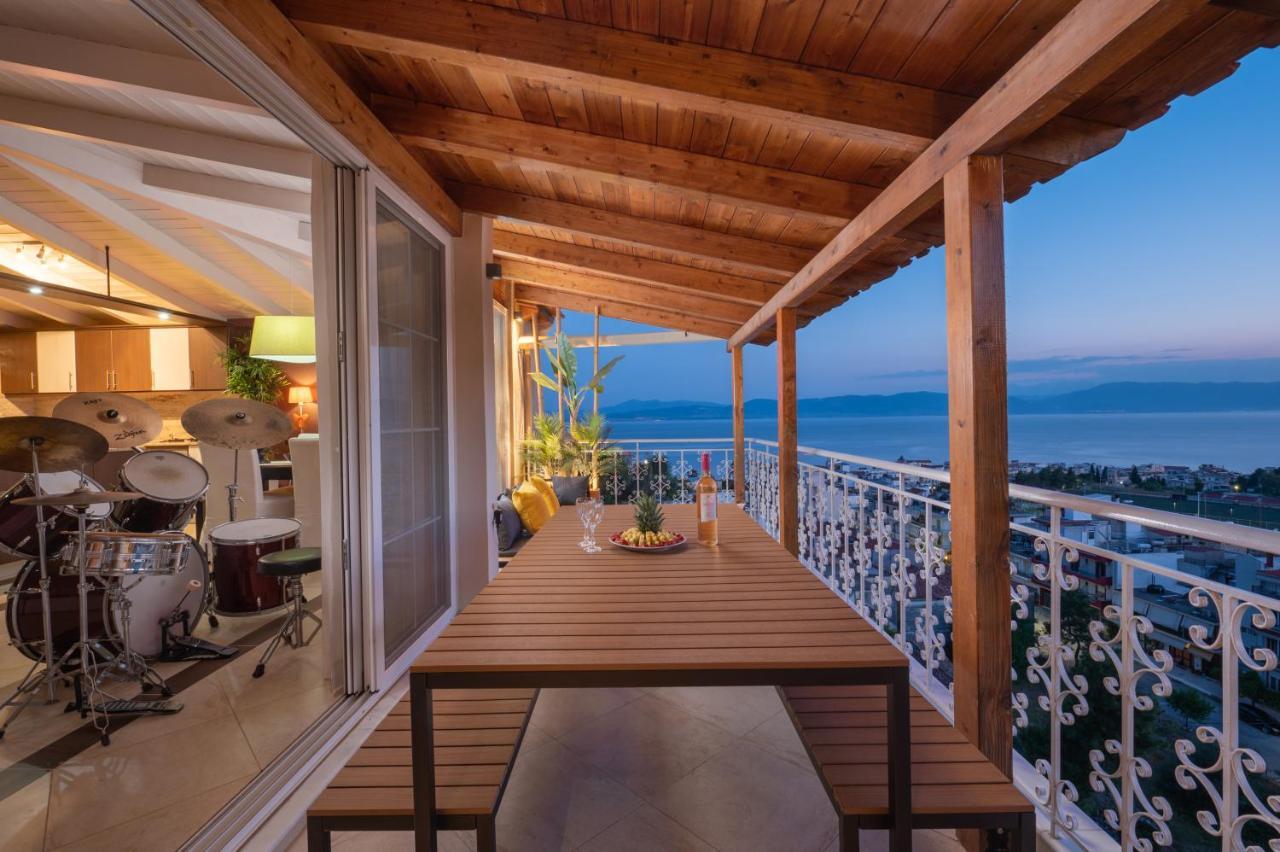 Villa Panoramic View!Penthouse 120Qm Of Sea & Mountain Loutra Edipsou  Exterior foto
